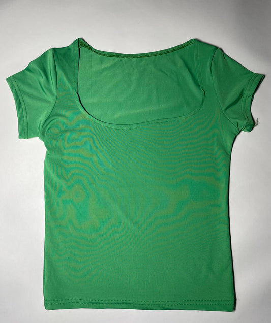 Green Half Sleeve Top