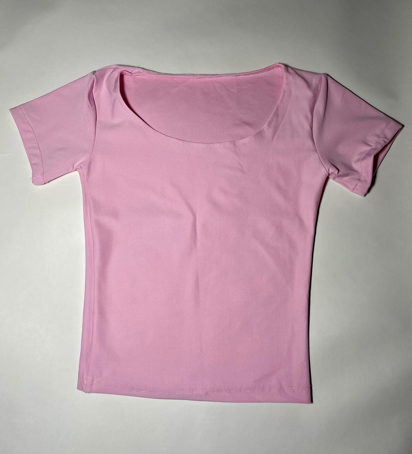 Pink Half Sleeve Basic Top